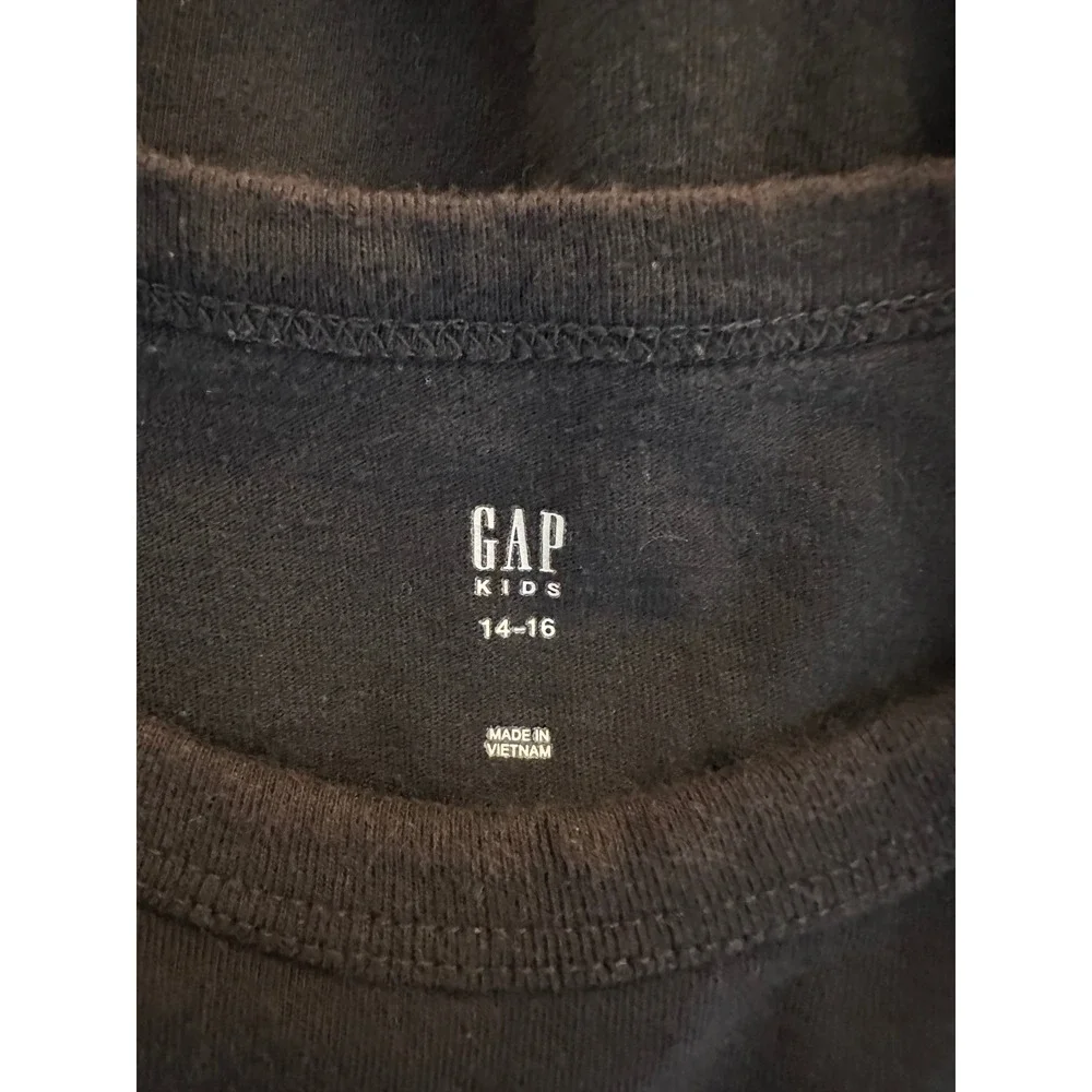 Gap Kids Black Athletic 1969 Graphic Short Sleeve T-Shirt Size 14-16